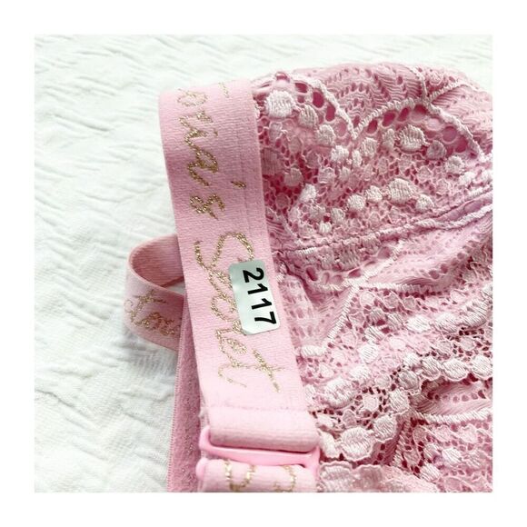 Buy 1 get 1 free Victorias Secret lace bralette light pink baby pink xs - Picture 4 of 6